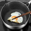 Honeycomb Print Laser Coated Nonstick Steel Soup Pot With Lid