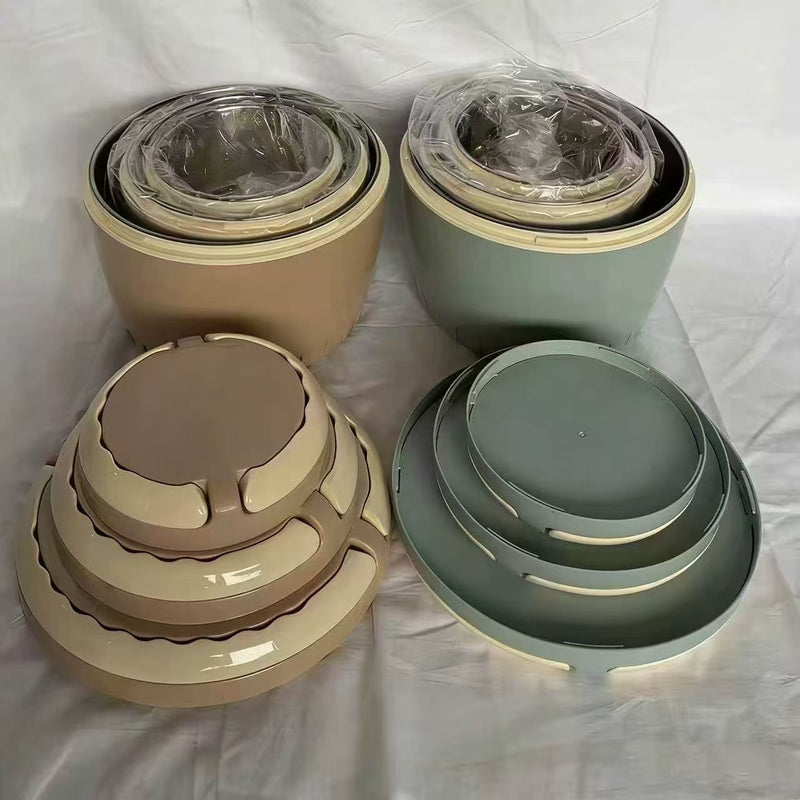 3PC Stainless Steel Interior Insulated Luxury Food Warmer Set