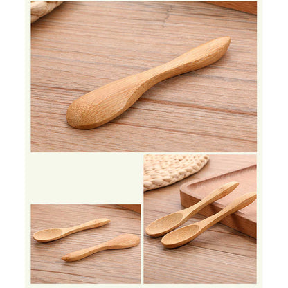Pack of 6 - Mini Reusable Bamboo Wooden Spoons Techmanistan