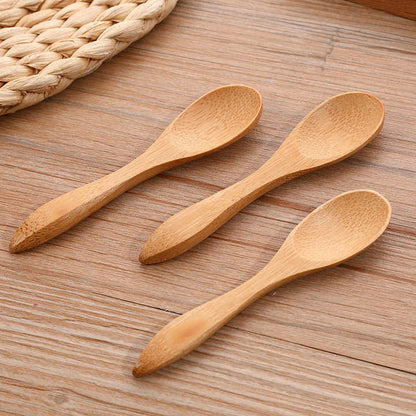 Pack of 6 - Mini Reusable Bamboo Wooden Spoons Techmanistan