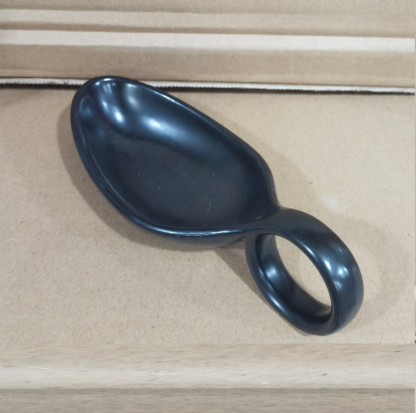 Ceramic Spoon Rest with Handle Loop