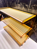 3-Tier Bamboo & Acrylic Kitchen Storage Organizer
