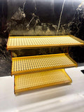 3-Tier Bamboo & Acrylic Kitchen Storage Organizer