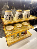 3-Tier Bamboo & Acrylic Kitchen Storage Organizer