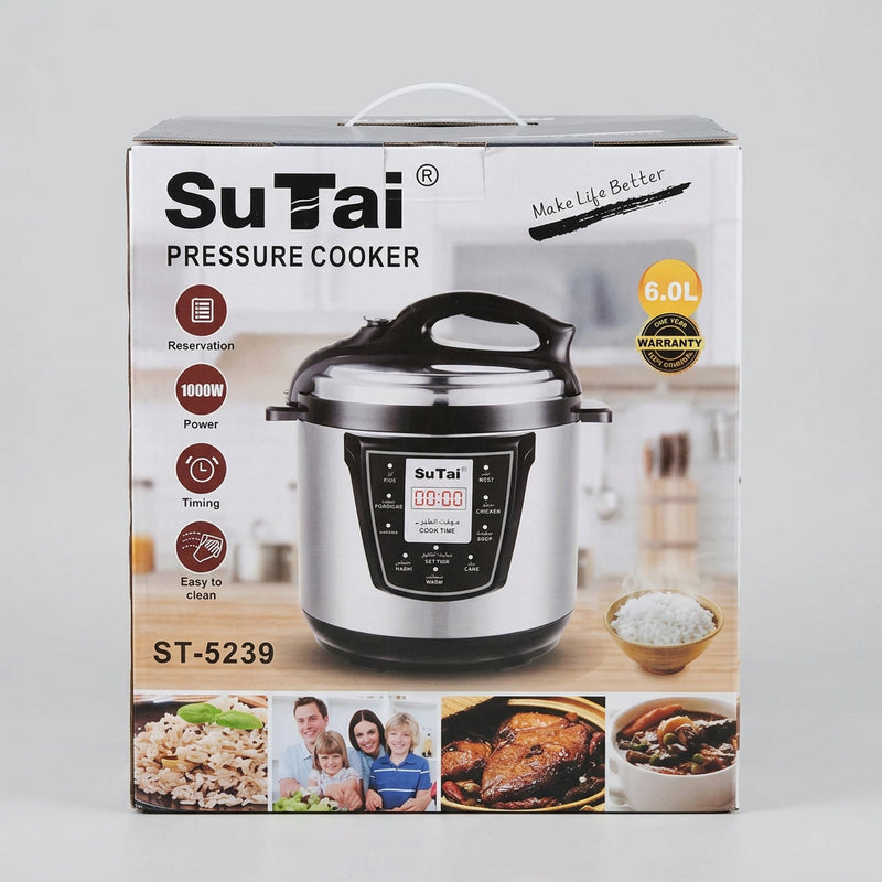 Electric Digital Pressure Cooker ST-5239, 6.0 Liter, 1000W