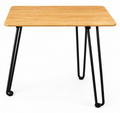 Foldable Wood Coffee Table with Metal Legs