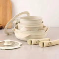 11-Piece Non-Stick Maifan Stone Cookware Set with Detachable Handle