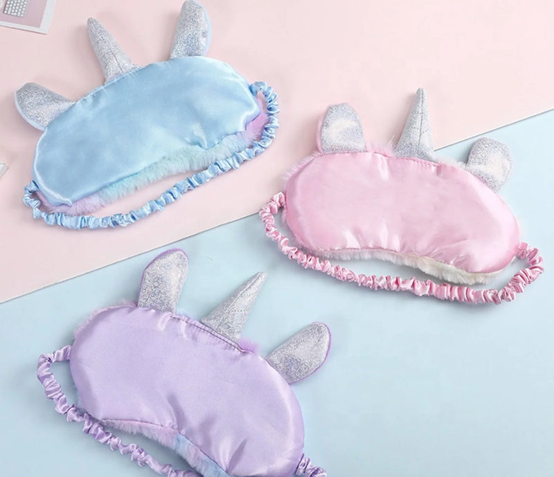Soft Plush Unicorn Sleep Eye Mask – Random Color