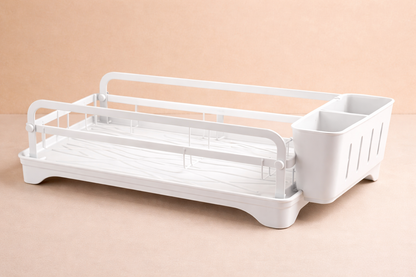 Dish Drying Rack with Cutlery Holder (Countertop Dish Organizer)