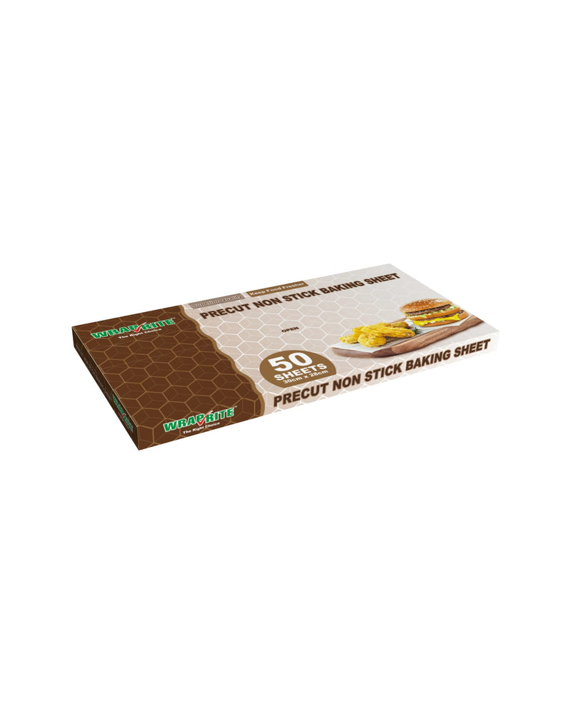 Wraprite Baking Paper Pre-Cut Sheets 30cm x 28cm – Box of 50