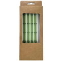 Set of 4 - Random Color Glass Straws with Cleaning Brush
