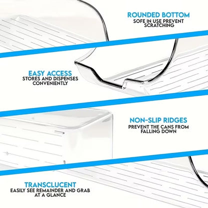 Soda Can Organizer for Refrigerator | Fridge & Pantry Can Holder – Holds 9 Cans
