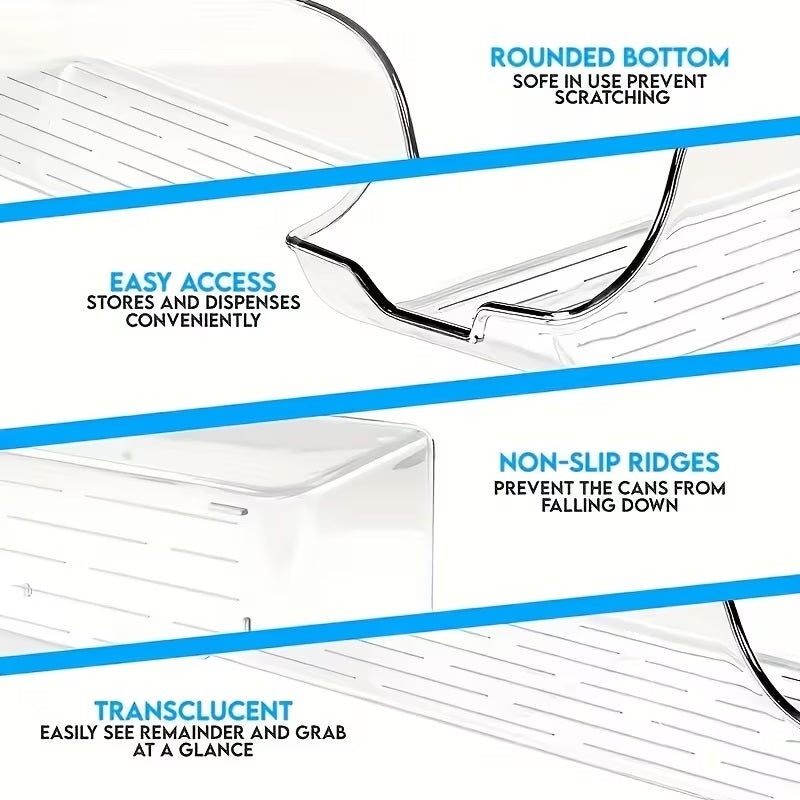 Soda Can Organizer for Refrigerator | Fridge & Pantry Can Holder – Holds 9 Cans