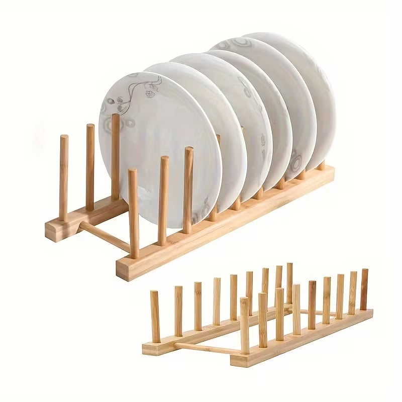 Bamboo Dish Drying Rack, 7 Slots