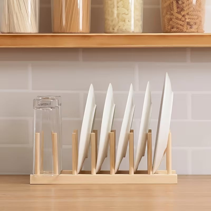 Bamboo Dish Drying Rack, 7 Slots