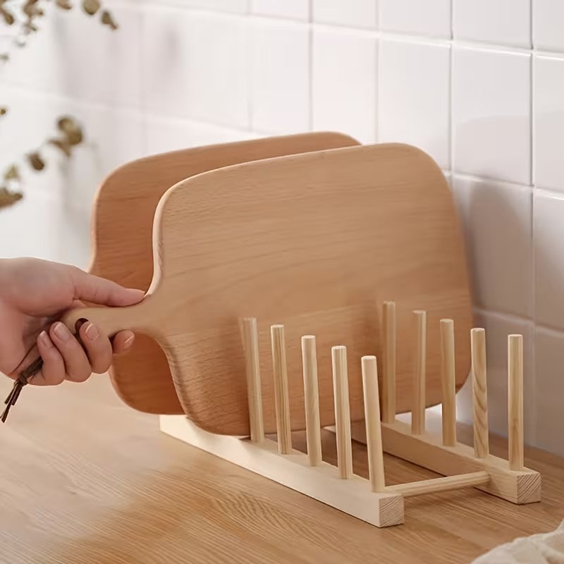 Bamboo Dish Drying Rack, 7 Slots
