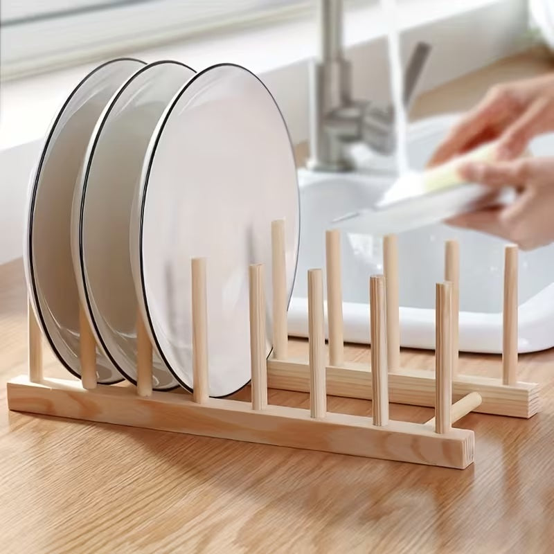 Bamboo Dish Drying Rack, 7 Slots