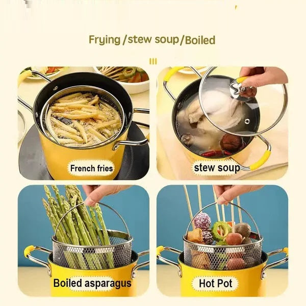 3L Frying Pot, Japanese Tempura Deep Fryer Pot