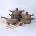 Set of 15 - Aluminium Alloy Non-Stick Cookware Set