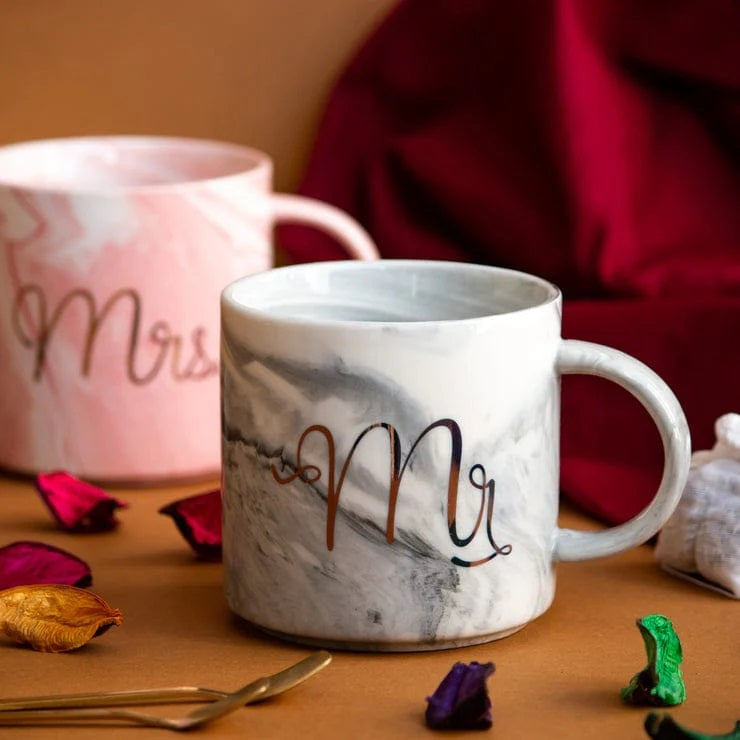 Mr. & Mrs. Marble Pattern Mug Techmanistan