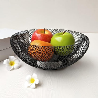 Dual Mesh Fruit Basket Nordic Round Storage Table Basket Techmanistan
