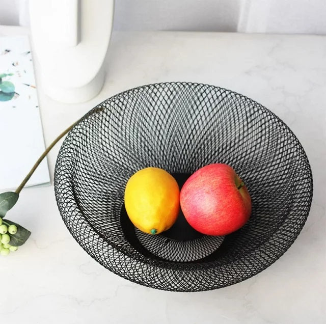 Dual Mesh Fruit Basket Nordic Round Storage Table Basket Techmanistan