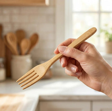 6 Piece Reusable Bamboo Forks