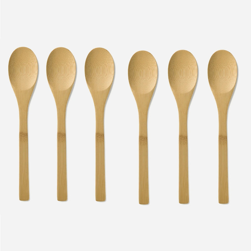 6 Piece Reusable Wooden Spoons