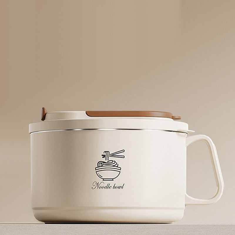 1400ml Noodle Bowl with Folding Cutlery and Anti-Scald Handle