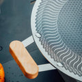 Non-Stick Honeycomb Tawa with Wooden Handle Techmanistan