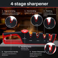 4-in-1 Adjustable Angle Knife Sharpener Tool - Red