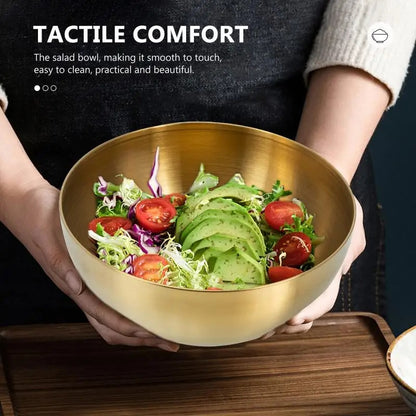 3 Pcs Golden Stainless Steel Bowls Set