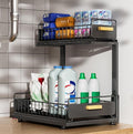 2-Tier Pull-Out Under Sink Organizer with Adjustable Height