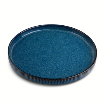 Ceramic Round Salad Plate - Blue