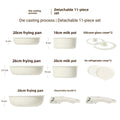 11-Piece Non-Stick Maifan Stone Cookware Set with Detachable Handle