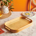 Set of 3 - Bamboo Serving Trays with handles Techmanistan