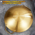 Golden Honeycomb Print Wok with Handles Techmanistan