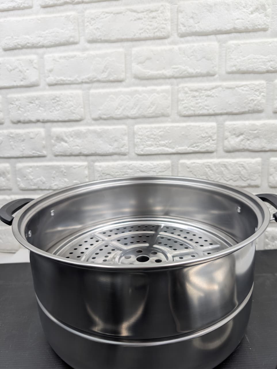 Stainless Steel Three Layers Steamer Pot Steel Lid