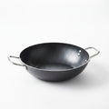 Dual Handles Honeycomb Laser Coated Wok With Lid Karahi