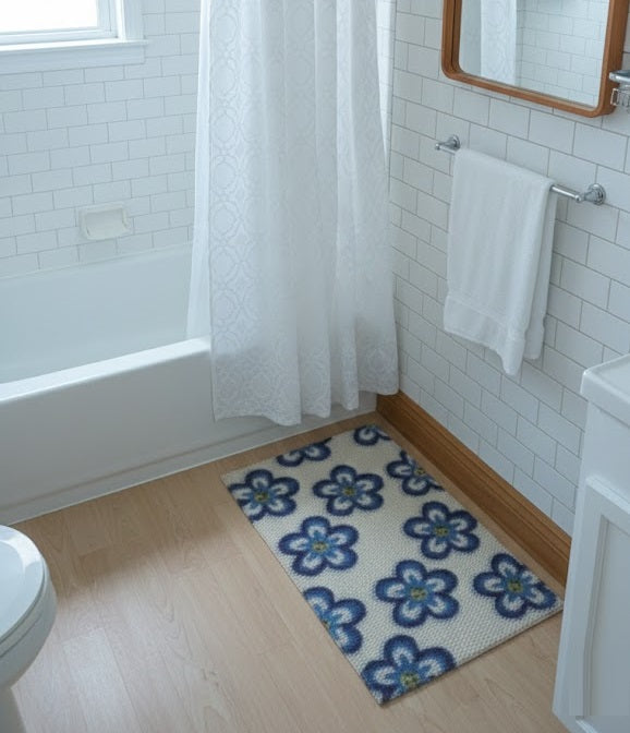 Aesthetic Mesh Technology Floor Rug Bath Mat - Random Colors and Designs