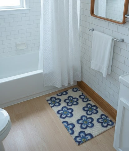 Aesthetic Mesh Technology Floor Rug Bath Mat - Random Colors and Designs