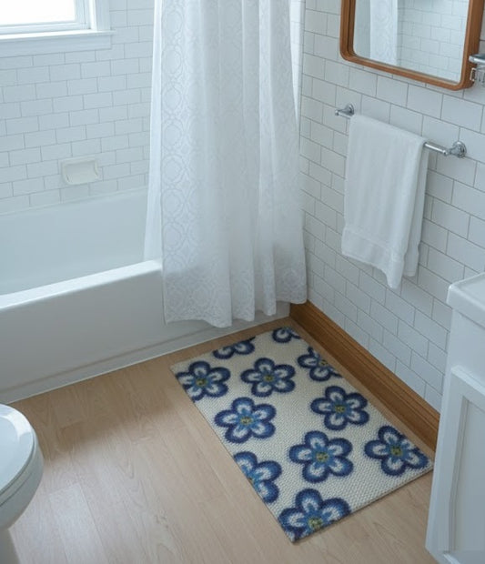 Aesthetic Mesh Technology Floor Rug Bath Mat - Random Colors and Designs