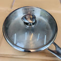 28cm Fish Coating Stainless Steel Fry Pan with Glass Lid
