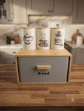 Bread Box Vintage Style Kitchen Canister Set (Sugar, Tea, Coffee) – Modern Kitchen Storage