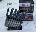 14-Piece Stainless Steel Knife Set with Acrylic Stand