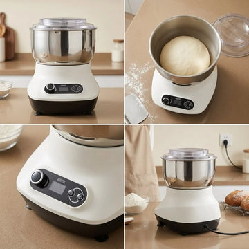 Compact Kitchen Stand Electric Dough Mixer with Steel Mixing Bowl