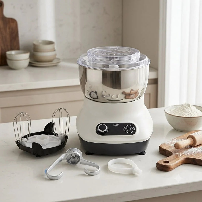 Compact Kitchen Stand Electric Dough Mixer with Steel Mixing Bowl