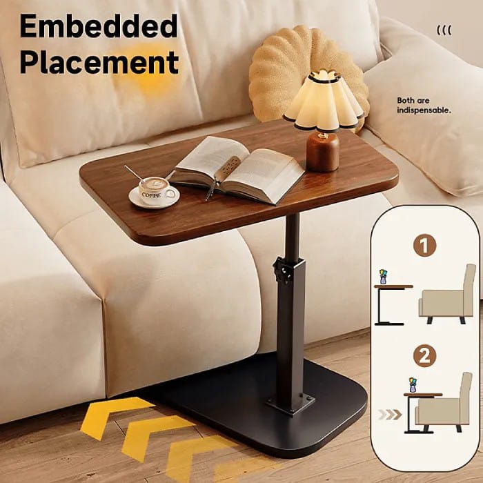 Multifunctional Adjustable Height Side Table