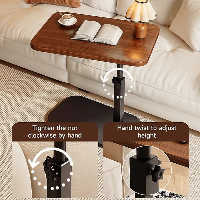 Multifunctional Adjustable Height Side Table