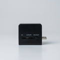 Travel Adapter with Leather Pouch, 3-Way Plugs and 2 USB Ports